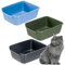 Ferplast Katzenklo mit hohem Rand, offene Katzentoilette, Katzenklo offen hoher Rand aus Kunststoff 46 x 36 x h 16,2 cm