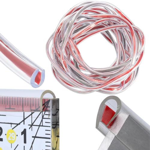 YOYEAH Kantenschutz Auto 5M - Autotür-Kantenschutz Gummi U-Form - Transparenter Türkantenschutz Auto - Selbstklebendes Kantenschutzprofil für die meisten Autos.