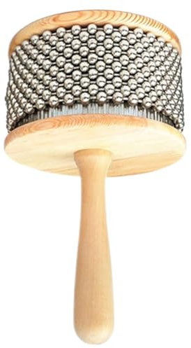 Percussion Instrument, Cabasa 4.5 '' Edelstahlholz -Holzgriff Lateinische Percussion für Bandmusikausbildung, Hand -Percussion -Instrumente