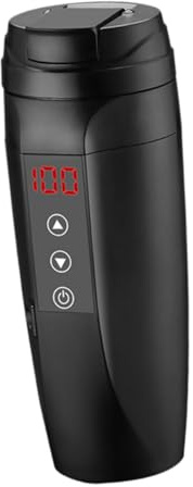 Amosfun Tec Mug Fürs Auto Elektrisch Beheizter Becher Reisebecher Vakuumbecher Fürs Auto Temperaturanzeige