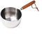 Zeroupshop Pot à lait en acier inoxydable, casserole polyvalente avec poignée en bois pour plaques à induction, gaz, électrique, petite casserole à lait (500 ml)