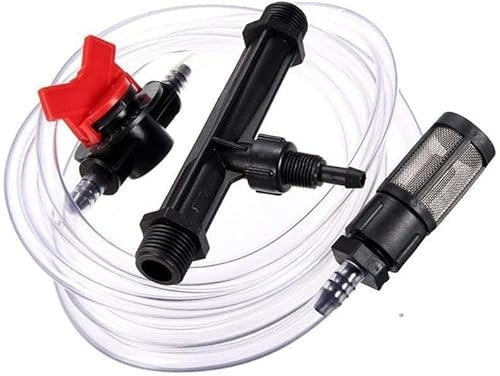 Suinga Inyector Venturi de fertilizante 63mm 2'' | Venturi de Riego 63 mm con Llave Dosificadora | Abonadora de fertilizante 63mm 65 a 1200 L/h, negro