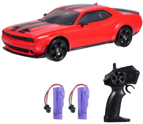 Dodoore Remote Control Cars, 2.4G 4WD 1/24 RC Drift Car with LED Lights Interchangeable Wheels, Electric Racing Vehicle Gift for Adult Teen