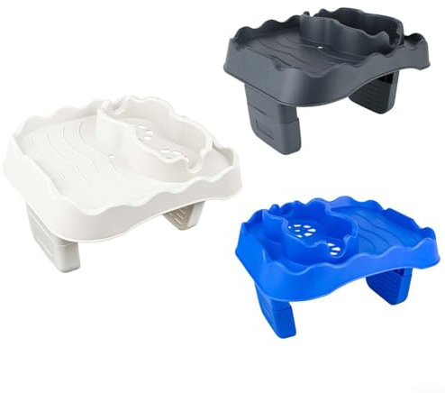 Améliorez votre temps de spa, porte-gobelet gonflable de piscine, plateau antidérapant réglable (beige)