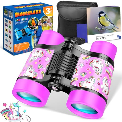 Mädchen Geschenke 4 5 6 7 8-12 Jahre,Fernglas für Kinder Spielzeug ab 3 4 5 6-12 Jahre Mädchen Einhorn Geschenke für Mädchen Detektiv Set Kinder Einhorn Fernglas Mädchen Outdoor Spiele für Kinder