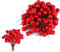 LATRAT 200 Stück weihnachtliche rote Stechpalmenbeeren künstliche Beeren, Kranzherstellungszubehör zum Basteln, Weihnachtskranz, Tischbaum, Hochzeitsdekoration, DIY Weihnachts Basteln