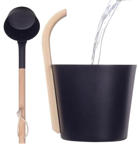 Ensemble De Seau De Sauna 7 L – Récipient D'eau En Aluminium Pour Sauna Intérieur | Accessoires De Sauna Sec Durables Pour Le Spa, La Maison, L'hôtel Et La Salle De Bain, Idéaux Pour Détendr
