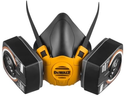 DEWALT Half Face Mask Respirator with A2P3 Filters - Size L Lightweight design Provides protection in workplaces that have high levels of fine dust lead silica MDF other forms of industrial pollutants