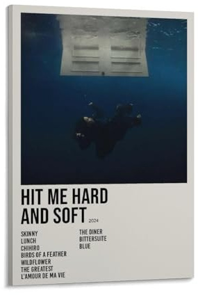 Hart und weich Poster Hit Me, ästhetisches Poster, Druck, Kunst, Wandgemälde, Leinwand, Poster, Geschenke, moderne Schlafzimmerdekoration, 30 x 45 cm