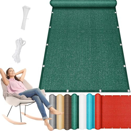 Vela Ombreggiante Quadrato 95 x 140 cm Protezione Solare Anti UV Rettangolare Vela Ombreggiante Extra Large con Fune e Occhiellato per Terrazza Piscina Campeggio, Verde Scuro
