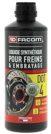 FACOM 006201 Liquide de Freins Dot 4 - SAE J1704 et ISO 4925 - Performance & Sécurité - 500 ML