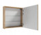 .Deftrans Hängeschrank mit Spiegel 60x 60x 15 cm – Badezimmer Wandschrank in Eiche Craft – schmal & modern