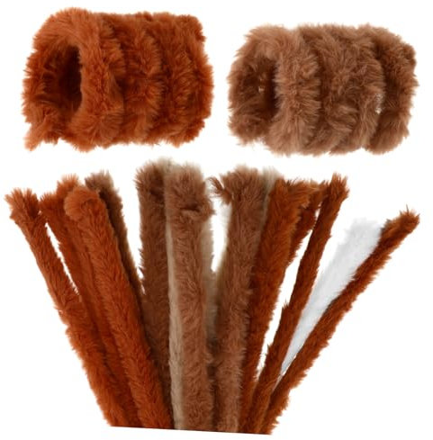 IMIKEYA 10stücke Biegsame Pfeifenputzer Fluffy Chenille Stiele Für Bastelprojekte Fuzzy Crafting Wires Verschiedenen Farben Für Kreative Familienaktivitäten Und Diy-dekorationen