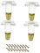 NUOBESTY Lot de 4 Sets de Pieds de Meuble en Acrylique Transparent Pieds de Modernes et Robustes Faciles à Installer pour Armoires et Tables Design Élégant