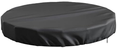 Jcasbdn Über gemahlene Poolabdeckung, wasserdichte, staubdichtes, sonnensicheres 12 -Fuß -Rundbeckenabdeckungsschutz mit Kennzeichen und Zubehör