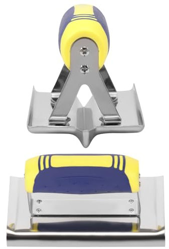 2Pcs Concrete Edging Trowel Stainless Steel Concrete Tools Set for Shaping Steps & Verges Rustproof Flat Finishing Trowel Plus Edger and Groover Set with Nonslip Handle(Set 2)