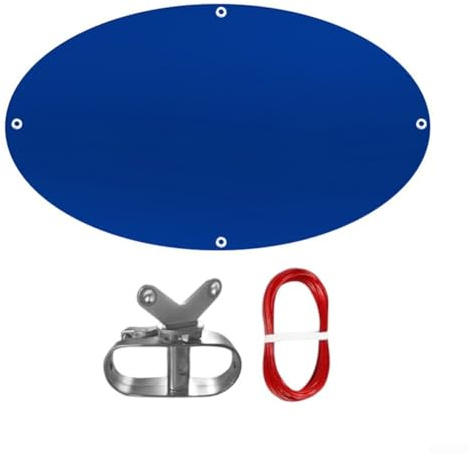 Copertura rotonda per piscina in tessuto Oxford 210D, offre una protezione invernale completa per piscine fuori terra con accessori (4,5 m x 4,5 m)