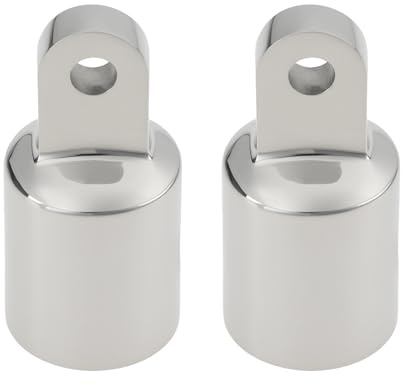 VGOL 2 Tapas de Extremo de Ojo Bimini de 3/4 Pulg. de Acero Inoxidable 316 para Yates Lanchas Rápidas Y Veleros