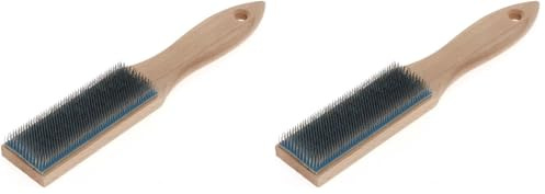 GEDORE Feilenbürste, für Feilen und Raspeln, Borsten 10 mm, mit Holzgriff, Drahtbürste, 250 mm lang, 645 (Packung mit 2)