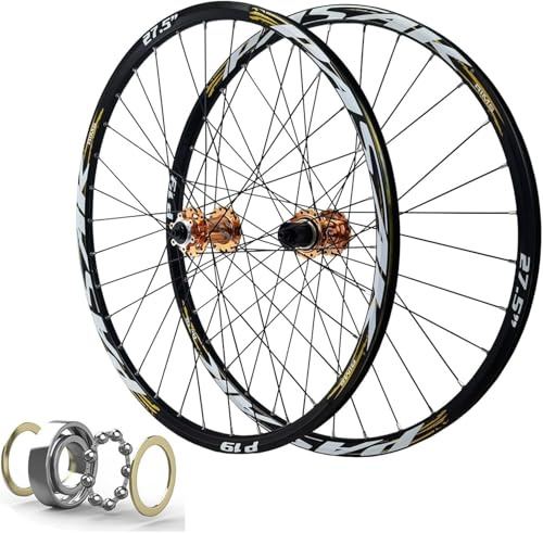 CUCKQUIC MTB-Laufräder mit Scheibenbremse, 26 Zoll, 32 Speichen, 27,5 Zoll Vorder- und Hinterrad, 29 Zoll Naben mit gedichteten Lagern, Schnellspanner B,29in