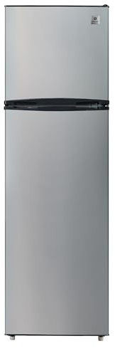 ARCTIC CHEF 10.0 Refrigerator/Freezer-Reversible Door-Frost Free-Transparent Crisper-Adjustable Glass Shelves-PLATINUM, 10 cu ft