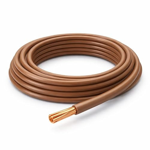 4mm 6491x Single Core Conduit Cable | Brown 5m Length PVC Stranded | BASEC Approved