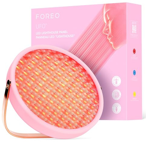 FOREO UFO LED Lighthouse Panel – Rot, Blau & Bernstein LED-Lichtpanel | Rotlichtpanel, LED-Lichtpanel, Blaulicht, Bernsteinlicht, Schlaflampe, App-Steuerung, Kabellos, Hautstraffung