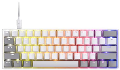 Corsair Clipper PRO MINI 60 Hall-Effekt FPS Gaming Tastatur - Rapid Trigger, SOCD, 8000Hz, einstellbare Betätigung, IP57 Wasser & Staub, PBT Double Shot, kabelgebunden, RGB, US QWERTY, für Windows PC