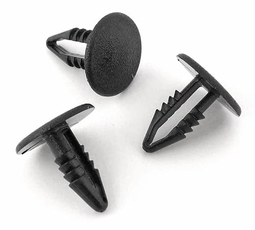 25 x Verkleidung Clips - Plastik Clips 3-5mm Loch / 14 mm Kopf Universal Befestigung zum Reindrücken - KOSTENLOSER VERSAND!