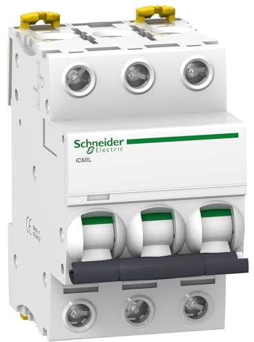 Schneider Electric iC60L MCB Leitungsschutzschalter Typ C, 3-polig 63A, Abschaltvermögen 15 kA Acti 9