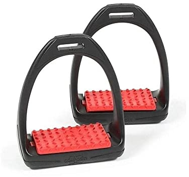 COMPOSITI REFLEX STIRRUPS HORSE EQUESTRIAN RIDING TACK [RED] [ONE SIZE]
