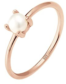 Elli Damen-Ring 925 Silber Frischwasser-Zuchtperle 0603453117