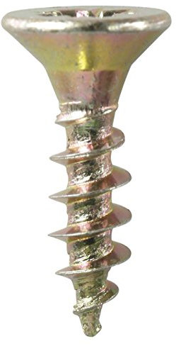 Cogex 85204 tornillo agglomère Pozidrive, dorado, 1 x 4 x 15 mm, Set de 40 piezas