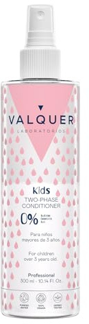 VALQUER Acondicionador Infantil Bifásico Zero | 300 ml | Sin Aclarado en Spray | Facilita el Desenredo, Aporta Suavidad y Brillo Natural | Niños +3 Años | Vegano