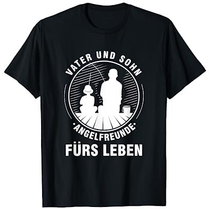Fischen Angeln Vater Und Sohn Angelrute Fischer Geschenk T-Shirt