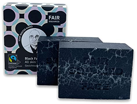 Fair Squared Natural Black All Skin Types Facial Soap 2x80g