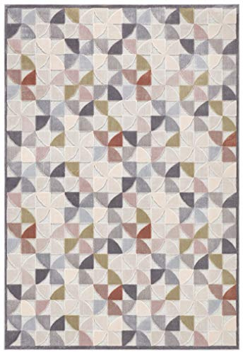 Elle Decoration Teppiche, Matten & Läufer, Rayon, Hellgrau Pastelfarben, 120x170 cm