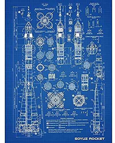Artery8 Sojus-Rakete UdSSR sowjetischer Weltraum Ungerahmter Druck 30x40 cm