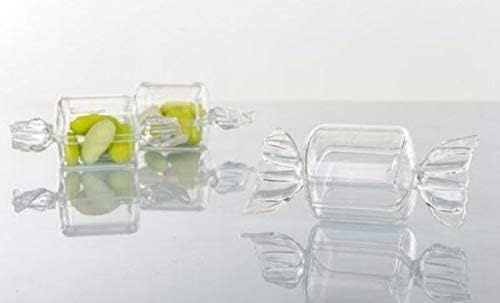 25X Caramella in plexiglass portaconfetti 6x3.5 cm BOMBONIERA | 25 scatole per 3/5 confetti originale idea regalo bomboniere nascita battesimo
