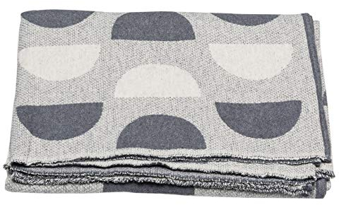 David Fussenegger [W1] Baumwolldecke Halbkreise hellgrau 140/200