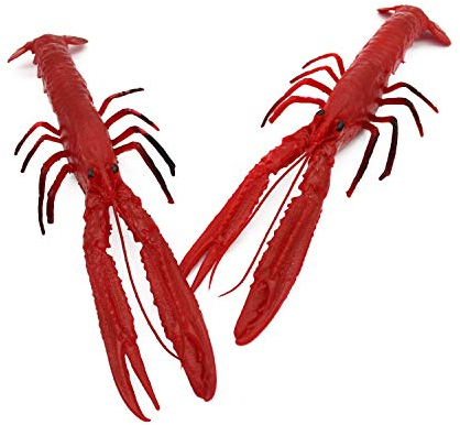 2 Norwegische Hummer Langusten Deko Attrappen Lebensmittelattrappen Kunststoff Meerestiere Meeresfrüchte Kaisergranat Kaiserhummer