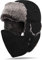 normani Fliegermütze Wintermütze Fellmütze Uschanka Russian Style (M-XL) Farbe Dunkelschwarz Größe XXL