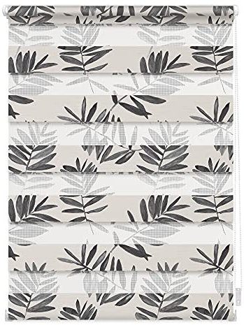 Lichtblick Doppelrollo Klemmfix ohne Bohren mit Motiv, Black Watercolor Branches - Schwarz, Blickdicht, Made in Germany, Klemmträger, Julia Schumacher 60 cm x 150 cm (B x L)