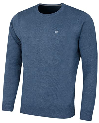 Calvin Klein Mens Crew Neck Sweater - Denim Marl - XXXL