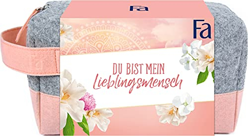 Fa Geschenkset Divine Moments mit Duschgel & Deospray in Filz-Kosmetiktasche