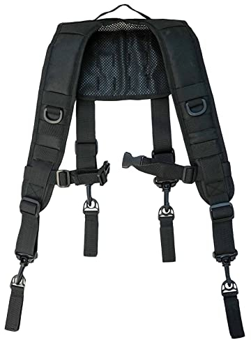 MELOTOUGH Tactical Outdoor H-Harness Duty Gürtel Hosenträger Schwarz (Kampfgürtel nicht im Lieferumfang enthalten) XL
