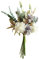 Weldomcor Flores Artificiales Flor Falsa Seda Ramo para Casa Arreglo Boda Fiesta Mesa Centros de Mesa Decoración, Morado y Blanco