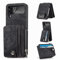 ZCDAYE Samsung Galaxy Z Flip 4 Hülle, Premium PU Leder Handytasche Z Flip 4 Handyhülle Klapphülle Flip Case für Samsung Galaxy Z Flip 4, Schwarz