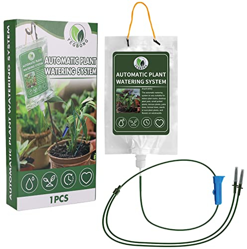 Bolsa De Goteo Para Plantas 1000 ML, Riego Automatico Macetas, Dispositivo De Riego De Plantas, Kit Riego Por Goteo Riego Automatico Con Válvula De Control De Interruptor, Riego Plantas Vacaciones