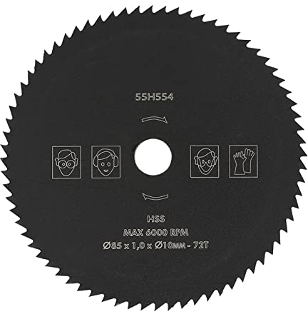 Lame de Scie HSS, 85 Mm * 10 Mm 72T HSS Lame de Scie Circulaire Disque de Coupe Mini Roue de Coupe Lame de Coupe pour Bois, Métal, Plastique, Aluminium